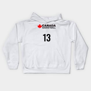 Canada Basketball Number 13 Design Gift Idea Kids Hoodie